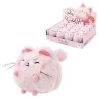 Игрушка пищалка мягкая заводная "Кот Пухляш", высота 8 см, WOOZOO (ВУЗУ), 666201