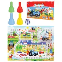 Игра-ходилка настольная детская, СИНИЙ ТРАКТОР, РК, ИН-6130