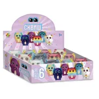 Игрушка-антистресс "Глазастый сквиш. Аксолотль", 8х9 см, ассорти 6 видов, 1TOY, Т26168