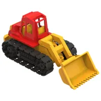 Трактор игрушечный гусеничный, с грейдером, "Байкал", пластиковый, 35,5x16x16 см, НОРДПЛАСТ, 138