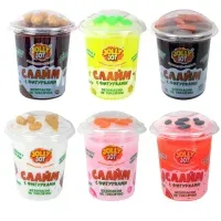Слайм с фигурками, вкусняшки, 200 г, АССОРТИ 6 видов, JOLLY JOT (ДЖОЛЛИ ДЖОТ), 666668