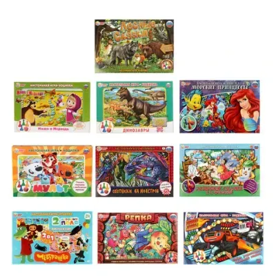 Игра-ходилка настольная, ЛИЦЕНЗИОННЫЕ СЮЖЕТЫ, ассорти, 217х330х27 мм, УМНЫЕ ИГРЫ