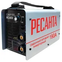 Сварочный аппарат инверторный, сварочный ток до 190 А, диаметр электрода до 5 мм, РЕСАНТА САИ 190, 65/2