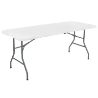 Стол складной NOSTRESS (НОСТРЕСС) "Country FT-005" (1800х700х740 мм), НАГРУЗКА до 150 кг, пластик, белый, 680054