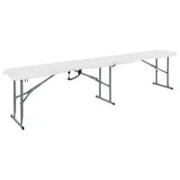 Скамья складная NOSTRESS (НОСТРЕСС) "Country FB-005" (1800х280х435 мм), пластик HDPE, белая, 680058