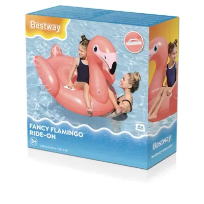 Надувная игрушка-наездник "Фламинго", 128x110x87см, от 3 лет, BESTWAY, 41525