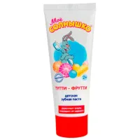 Зубная паста детская защита от кариеса 100 г, МОЕ СОЛНЫШКО "Тутти-фрутти", 1547