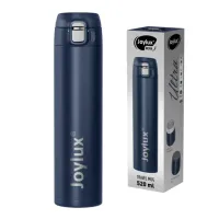 Термокружка 520 мл JOYLUX (ДЖОЙЛЮКС) ULTRA BLUE, нержавеющая сталь SUS304, синий матовый, 700278