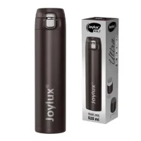 Термокружка 520 мл JOYLUX (ДЖОЙЛЮКС) ULTRA BROWN, нержавеющая сталь SUS304, коричневый матовый, 700279