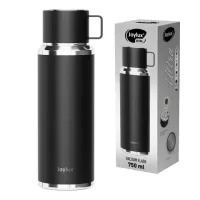 Термос 0,75 л JOYLUX (ДЖОЙЛЮКС) ULTRA, нержавеющая сталь SUS316, крышка/кружка, питейник, сито, черный матовый, 700314