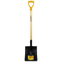 Лопата совковая стальная 19х27 см, ОБЩАЯ ДЛИНА 115 см, деревянный черенок, V-ручка, RABBITEX (РАББИТЕКС) "STANDARD", 700487