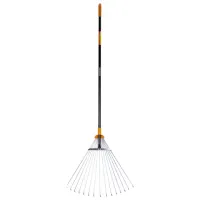 Грабли веерные 15 зубьев раздвижные, захват 20-60 см, ОБЩАЯ ДЛИНА 120-150 см, RABBITEX (РАББИТЕКС) "LONG HANDLE", 700495