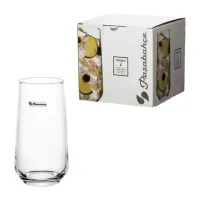 Стакан высокий, объем 470 мл, КОМПЛЕКТ 4 штуки, стекло, PASABAHCE "АЛЛЕГРА", фирменная подарочная упаковка, 420015