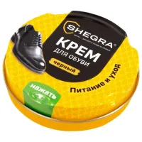 Крем для обуви из гладкой кожи в банке ЧЕРНЫЙ, 50 мл, SHEGRA (ШЕГРА), 700778