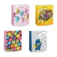 Пакет подарочный (1 штука) 33х13х45см (XL) "Birthday Collection", ассорти, фольга, ЗОЛОТАЯ СКАЗКА, 700826