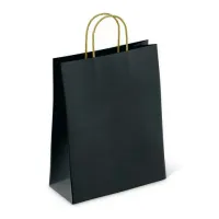 Крафт-пакет бумажный "Black" 26х15х35 см, с кручеными ручками, плотность 80 г/м2, моноцвет, 112429