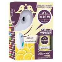 Освежитель воздуха автоматический со сменным баллоном 250 мл, DO-RE-MI "Лимон", СИБИАР, 5-09.03.101.24