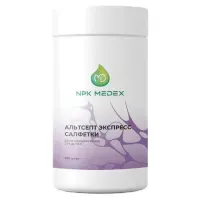 Дезинфицирующие салфетки влажные 200 шт., АЛЬТСЕПТ ЭКСПРЕСС, для обработки рук и поверхностей