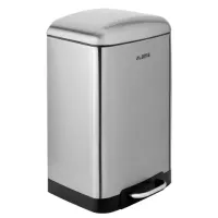 Ведро мусорное с педалью 12 л, крышка с доводчиком, стальное, БЕЗ ОТПЕЧАТКОВ, LAIMA ULTRA, 701568