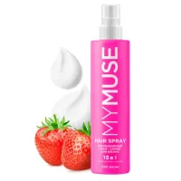 Крем-спрей 15 в 1 для волос 250 мл, MYMUSE несмываемый с термозащитой "Укрепление и блеск", 145028