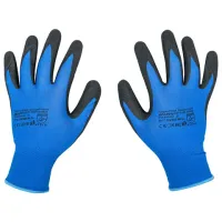 Перчатки нейлоновые SCAFFA "Механик", нитриловое покрытие песочной структуры (облив), размер 8, M (средний), 00-00012438