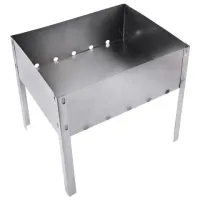 Мангал сборный стальной, размер 300х240х300 мм, в пленке, 701722