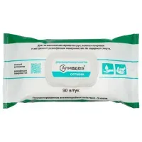 Дезинфицирующие салфетки бесспиртовые 90 шт., АЛМАДЕЗ-ОПТИМА, для обработки рук и поверхностей, САЛ-В-52