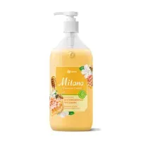 Мыло-крем жидкое гипоаллергенное 1 л, GRASS MILANA "Молоко и мед", дозатор, 126101