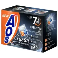 Таблетки для посудомоечных машин 25 шт., AOS 7 в 1 "Crystal Complete", 362-5