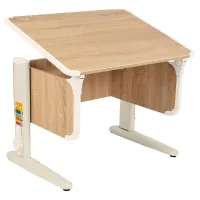 Стол-парта регулируемый "ДЭМИ" СУТ.41, 750х550х530-815 мм, бежевый каркас, пластик бежевый, дуб сонома (КОМПЛЕКТ)