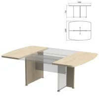 База стола для переговоров "Приоритет" 1400х1200х750 мм, кронберг (КОМПЛЕКТ)