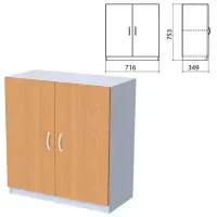 Шкаф закрытый "Бюджет", 716х349х753мм, груша ароза (КОМПЛЕКТ)
