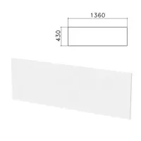 Экран-перегородка "Бюджет", 1360х16х430 мм, белый (КОМПЛЕКТ С ФУРНИТУРОЙ)