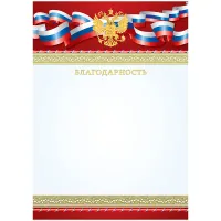 Благодарность A4, ArtSpace, мелованный картон, тиснение фольгой