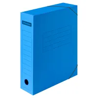 Папка архивная на резинках OfficeSpace, микрогофрокартон, 75мм, синий, до 700л.