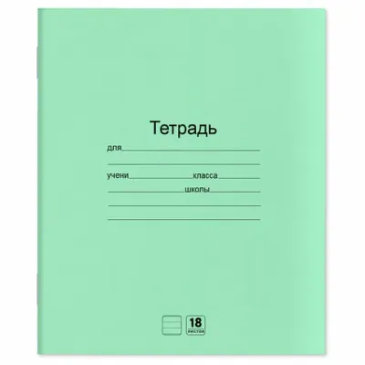 Тетради ДЭК 18 л. КОМПЛЕКТ 20 шт. с ЗЕЛЁНОЙ обложкой, ЮНЛАНДИЯ, линия, 106745
