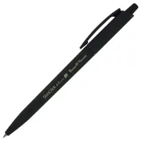 Ручка шариковая автоматическая BRUNO VISCONTI "SlimClick Black", СИНЯЯ, черный корпус, узел 0,5 мм, линия 0,4 мм, 20-0073