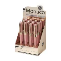 Ручка шариковая BRUNO VISCONTI MONACO SPACE, СИНЯЯ, розовый корпус с глиттером, линия 0,4 мм, 20-0125/53