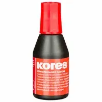 Краска штемпельная KORES красная 28 мл, на водно-масляной основе, 71324, 4969