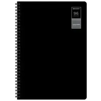 Тетради ДЭК А4 96 л. КОМПЛЕКТ 2 шт., BRAUBERG, гребень, клетка, 80 г/м2, Soft-Touch, "Black Classic", 405584