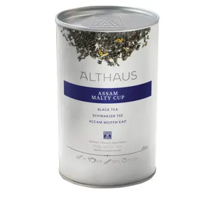 Чай листовой ALTHAUS "Assam Malty Cup" (Ассам Молти Кап), черный, 250 г, ГЕРМАНИЯ, TALTHL-L00197