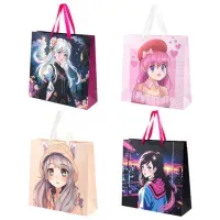 Пакет подарочный НАБОР 4 штуки, 30х10х30 см, "Anime", ламинированный, ЗОЛОТАЯ СКАЗКА, 700868