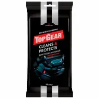 Салфетки влажные 25 шт., для уходом за кожей, TOP GEAR, TG-48237, 16091203