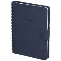 Ежедневник недатированный, А5, 136л., кожзам, Berlingo "Diary", синий, на гребне