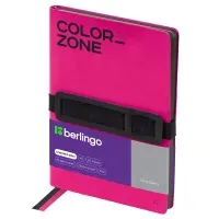 Ежедневник недатированный, А5, 136л., кожзам, Berlingo "Color Zone 2", розовый, мягкая обложка, черный срез