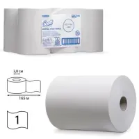 Полотенца бумажные рулонные KIMBERLY-CLARK Scott, КОМПЛЕКТ 6 шт., Slimroll, 165 м, белые, артикул 6657