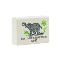 Ластик KOH-I-NOOR "Слон" 300/80, 26х19х8 мм, белый/цветной, прямоугольный, натуральный каучук, 0300080018KDRU