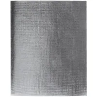 Тетрадь бумвинил А5 48 л., скоба, офсет №1, клетка, с полями, СЕРЕБРО, "Metallic", HATBER, 058960, 48Т5бвВ1