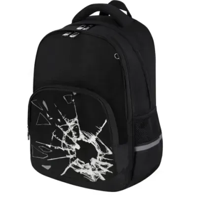 Рюкзак BRAUBERG SOFT, 2 отделения, 3 кармана, "Осколки", СВЕТЯЩИЙСЯ, 40х31х15 см, 274402