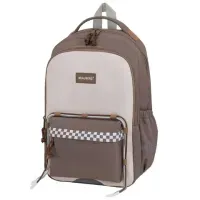 Рюкзак BRAUBERG STYLE, 2 отделения, 4 кармана, "Клетка", коричневый, 40х26х15 см, 274412